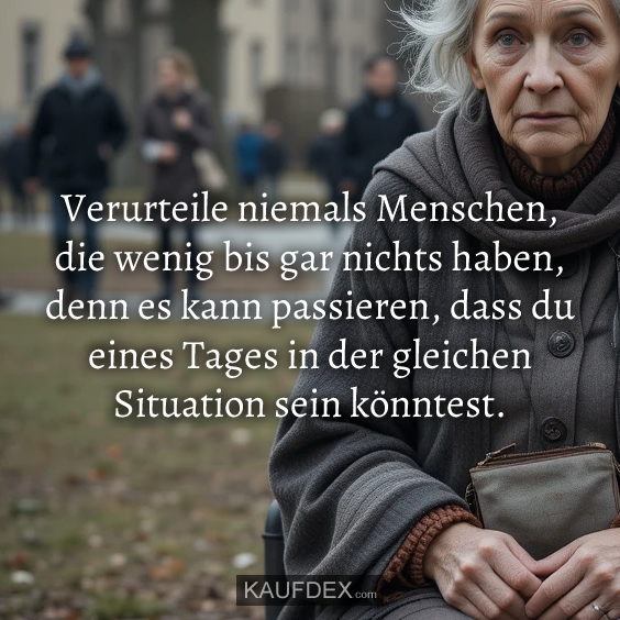 Verurteile niemals Menschen…