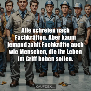 Alle schreien nach Fachkräften. Aber kaum jemand zahlt Fachkräfte auch wie Menschen, die ihr Leben im Griff haben sollen.