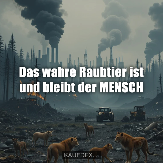 Das wahre Raubtier ist und bleibt…