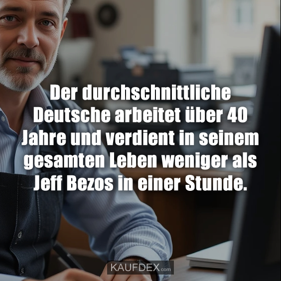 Der durchschnittliche Deutsche arbeitet…