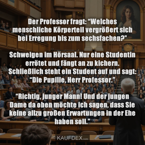 Der Professor fragt: “Welches menschliche…