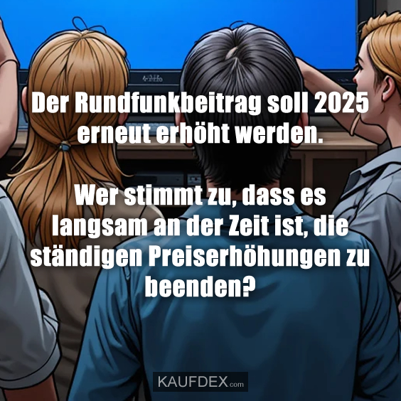 Der Rundfunkbeitrag soll 2025 erneut…
