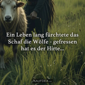Ein Leben lang fürchtete das Schaf die Wölfe - gefressen hat es der Hirte...