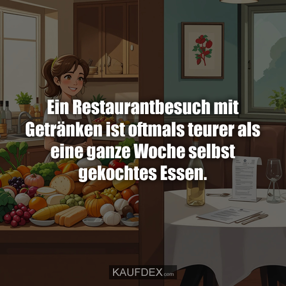 Ein Restaurantbesuch mit Getränken…