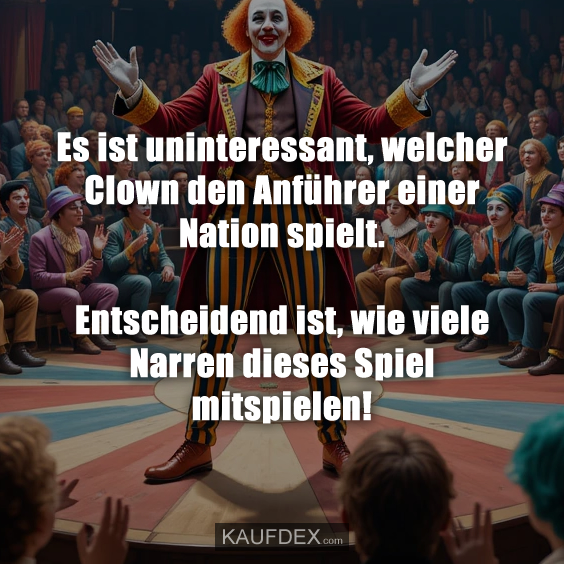 Es ist uninteressant, welcher Clown…
