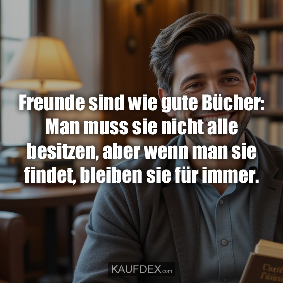 Freunde sind wie gute Bücher: