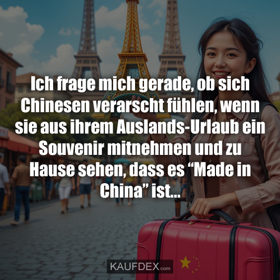 Ich frage mich gerade, ob sich Chinesen…