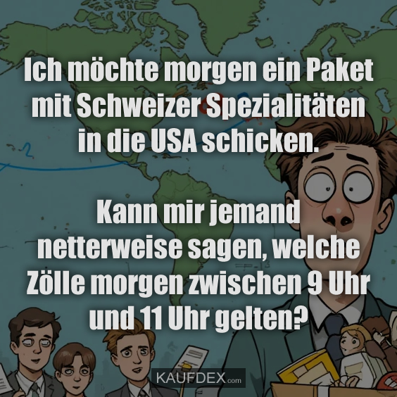 Ich möchte morgen ein Paket mit…