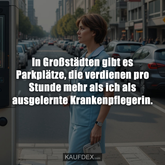 In Großstädten gibt es Parkplätze…
