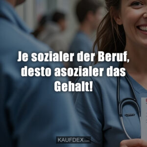 Je sozialer der Beruf, desto asozialer das Gehalt!