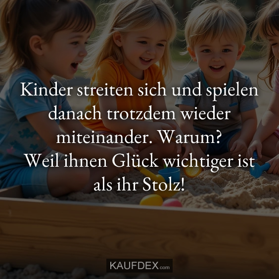 Kinder streiten sich und spielen danach…