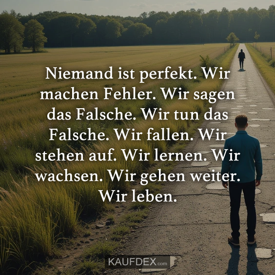 Niemand ist perfekt…