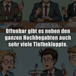 Offenbar gibt es neben den ganzen Hochbegabten auch sehr viele Tiefbekloppte.