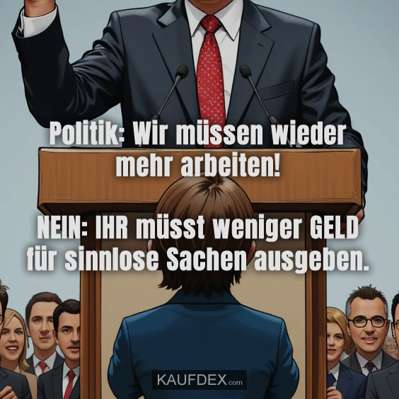 Politik: Wir müssen wieder mehr arbeiten!