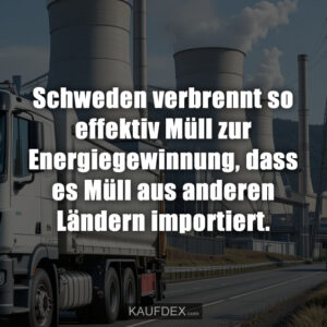 Schweden verbrennt so effektiv Müll zur Energiegewinnung, dass es Müll aus anderen Ländern importiert.