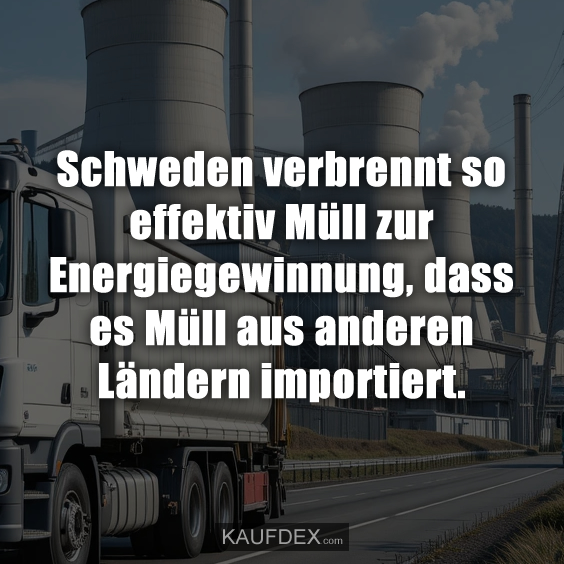 Schweden verbrennt so effektiv Müll…