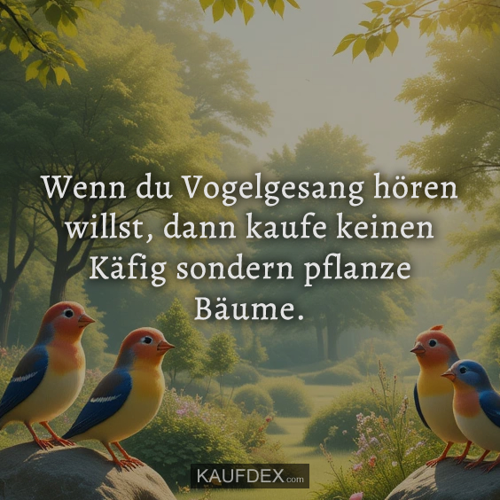 Wenn du Vogelgesang hören willst…