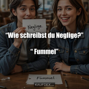 “Wie schreibst du Neglige?” “ Fummel”