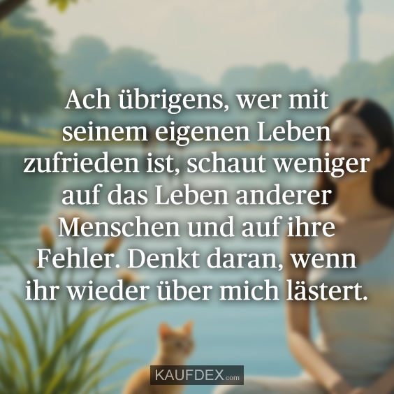 Ach übrigens, wer mit seinem eigenen…