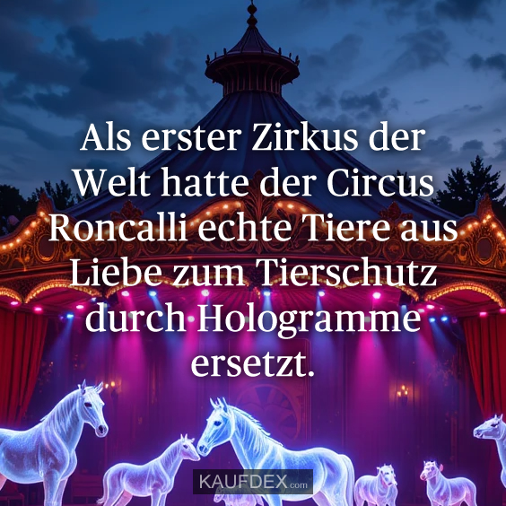 Als erster Zirkus der Welt hatte der Circus…