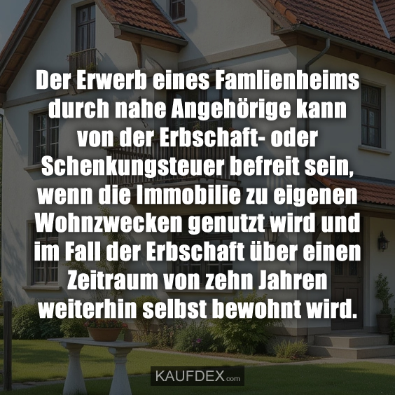 Der Erwerb eines Famlienheims durch…