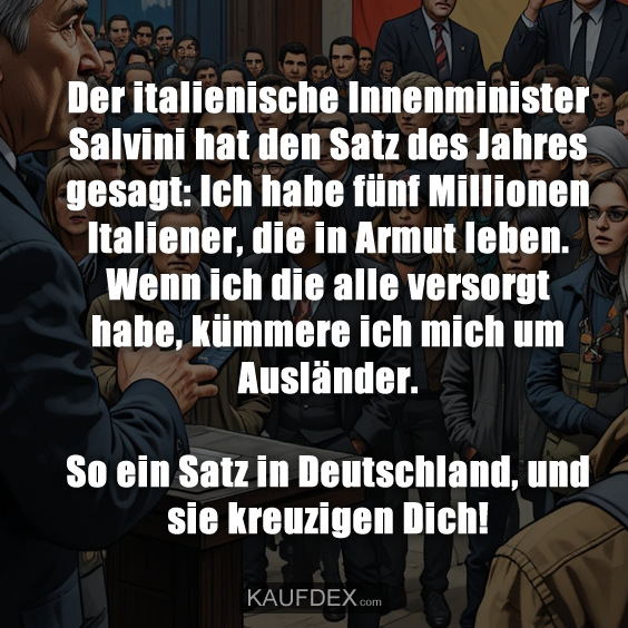 Der italienische Innenminister Salvini hat…