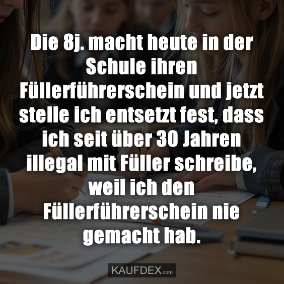 Die 8j. macht heute in der Schule…