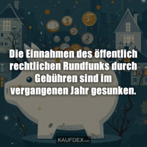 Die Einnahmen des öffentlich rechtlichen Rundfunks durch Gebühren sind im vergangenen Jahr gesunken.
