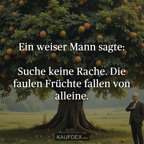Ein weiser Mann sagte: Suche keine Rache…