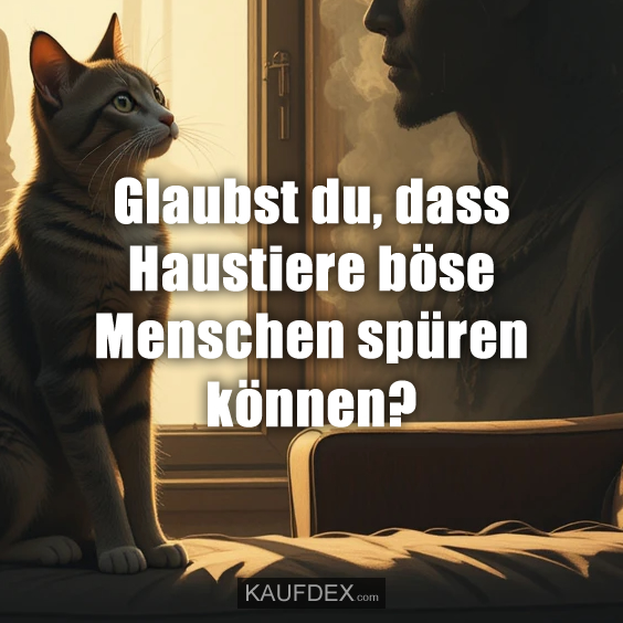 Glaubst du, dass Haustiere böse…