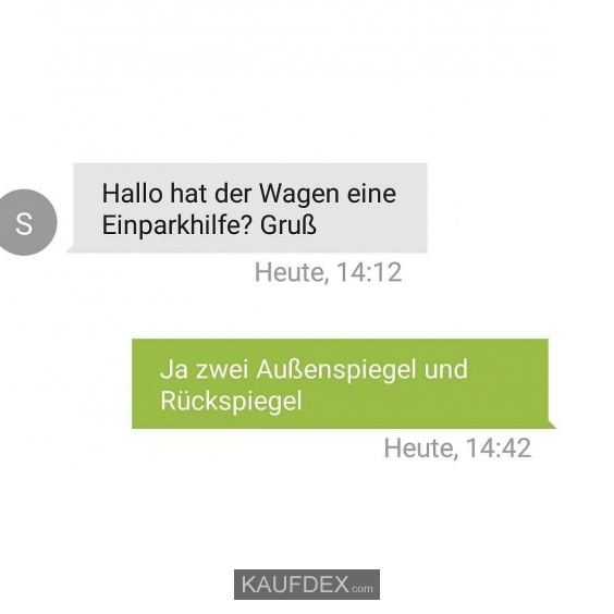 Hallo hat der Wagen eine Einparkhilfe?