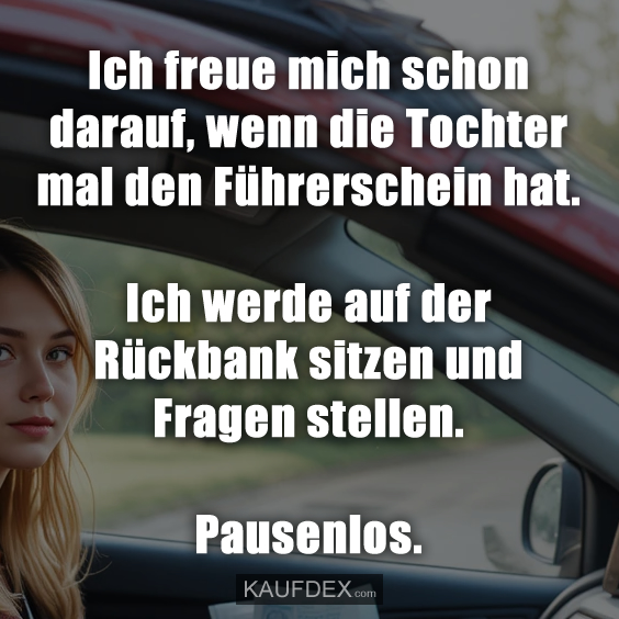 Ich freue mich schon darauf, wenn die…