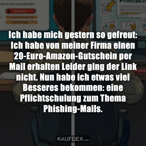 Ich habe mich gestern so gefreut: