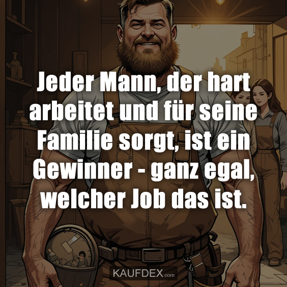 Jeder Mann, der hart arbeitet und für…