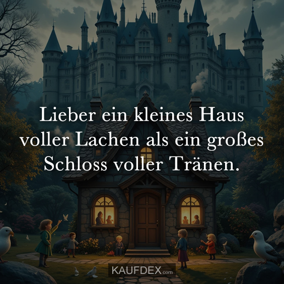 Lieber ein kleines Haus voller Lachen…