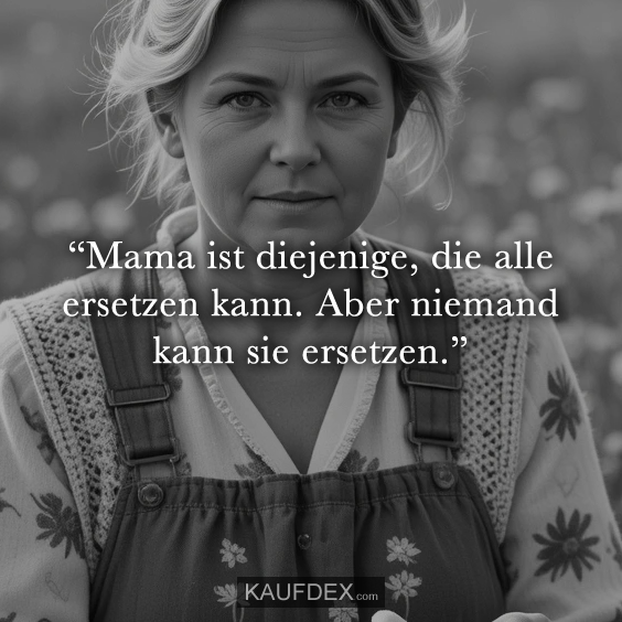 “Mama ist diejenige, die alle ersetzen kann. Aber niemand kann sie ersetzen.”