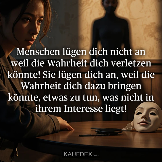 Menschen lügen dich nicht an weil…