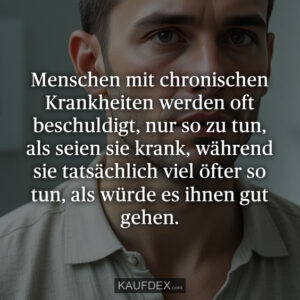 Menschen mit chronischen Krankheiten werden oft beschuldigt, nur so zu tun, als seien sie krank, während sie tatsächlich viel öfter so tun, als würde es ihnen gut gehen.
