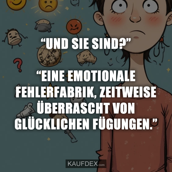 “UND SIE SIND?”