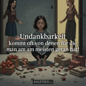 Undankbarkeit kommt oft von denen für die man am am meisten getan hat!