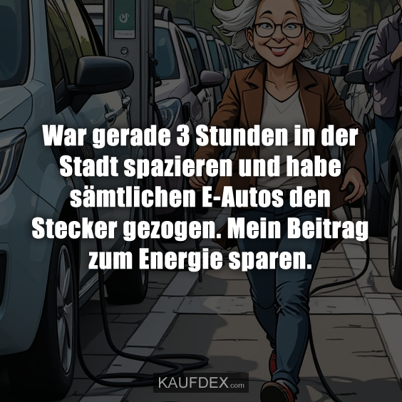 War gerade 3 Stunden in der Stadt spazieren…