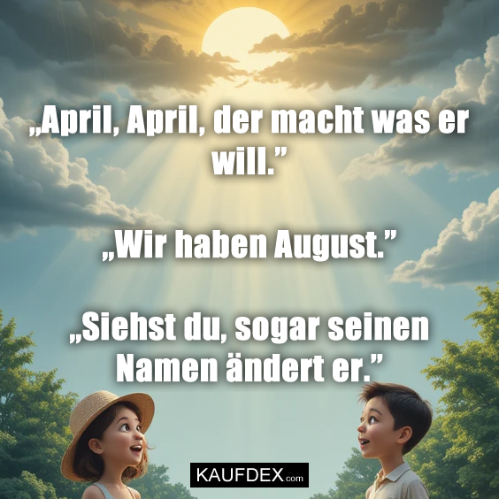 „April, April, der macht was er will.”
