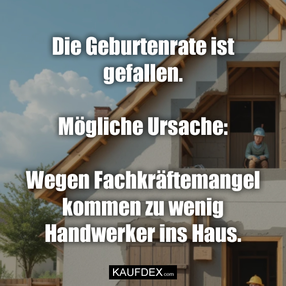 Die Geburtenrate ist gefallen. Mögliche Ursache: