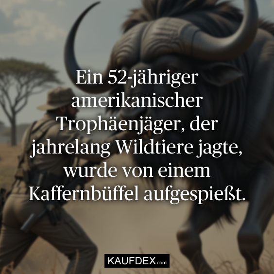 Ein 52-jähriger amerikanischer Trophäenjäger…