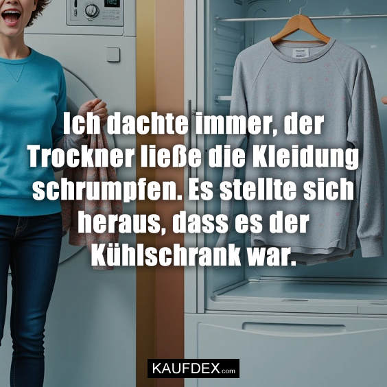 Ich dachte immer, der Trockner ließe die…