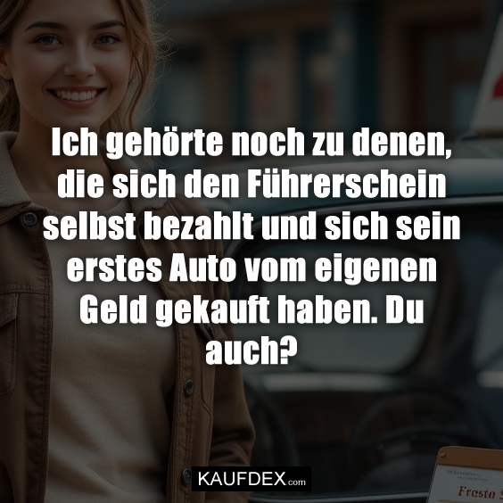 Ich gehörte noch zu denen, die sich…