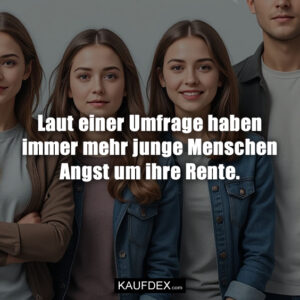Laut einer Umfrage haben immer mehr junge Menschen Angst um ihre Rente.