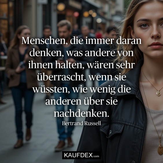 Menschen, die immer daran denken…