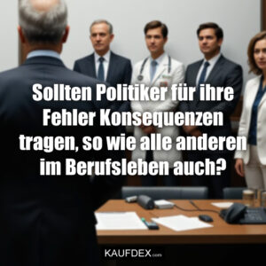 Sollten Politiker für ihre Fehler Konsequenzen tragen, so wie alle anderen im Berufsleben auch?