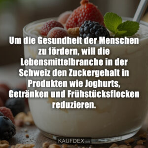 Um die Gesundheit der Menschen zu fördern, will die Lebensmittelbranche in der Schweiz den Zuckergehalt in Produkten wie Joghurts, Getränken und Frühstücksflocken reduzieren.